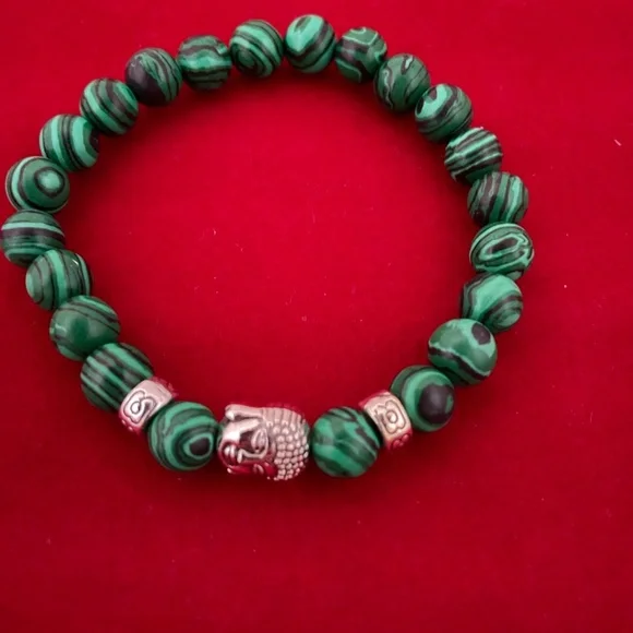 Malachite buddha bracelet - Picture 2 of 4